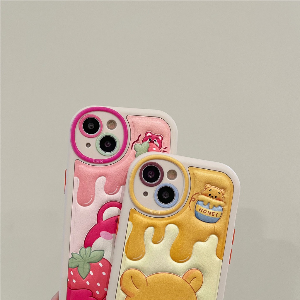 Ốp Điện Thoại Da Viền tpu Dẻo In Họa Tiết Hoạt Hình Góc Tròn Cho iphone 15 pro max 14 pro max 13 pro max 12 pro max