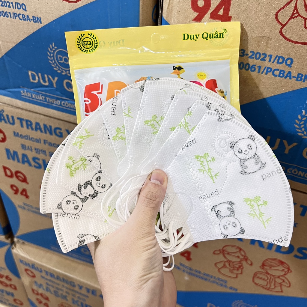 Thùng 100 chiếc khẩu trang 5d kids trẻ em mask duy quân cho bé - ảnh sản phẩm 8