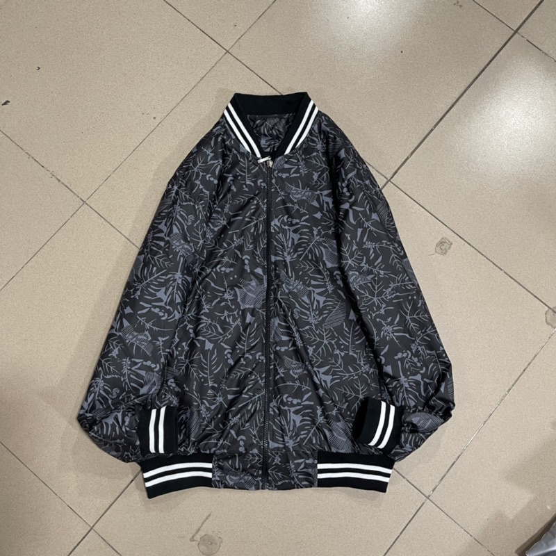Áo khoác nam bomber hai lớp  áo gió nam bomber in hoa hoạ tiết độc lạ phong cách trẻ trung