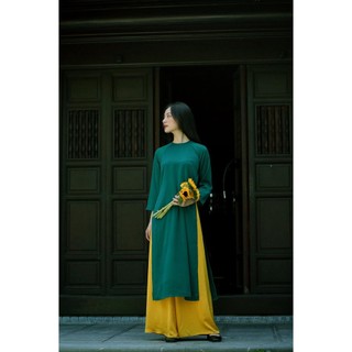 Áó dài cổ tròn dáng suông phong cách xưa nhiều màu