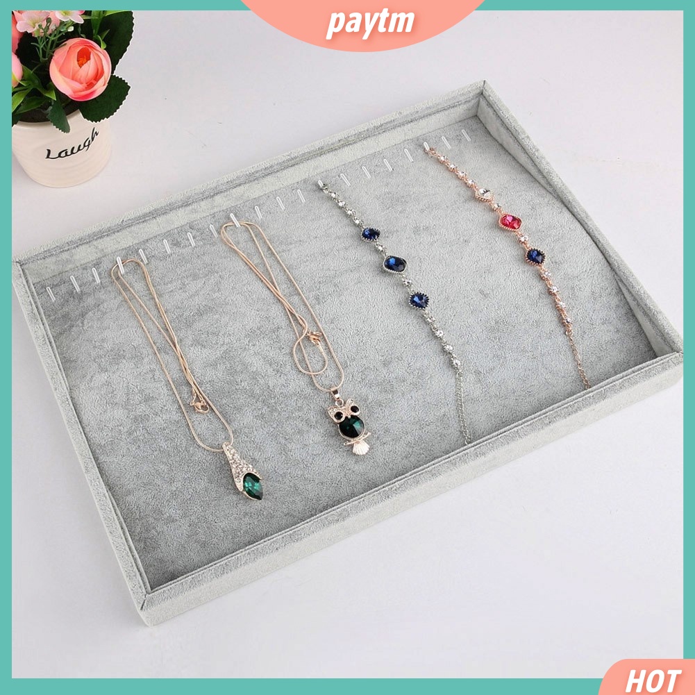{PTM} Khay Trưng Bày Trang Sức Bằng Vải Nhung Thời Trang