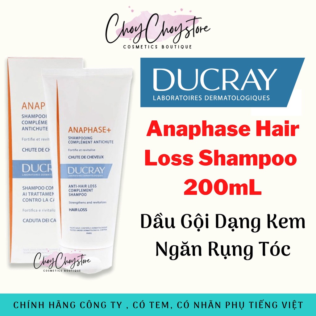 Dầu Gội Ducray Anaphase 200mL - Dầu Gội Dạng Kem Ngăn Rụng Tóc