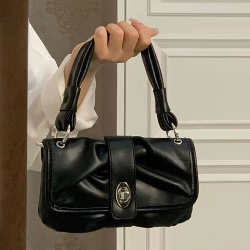 Mischa Túi Đeo Chéo Vai Bằng Da PU Màu Trơn Thời Trang Hàn Quốc Chất Lượng Cao