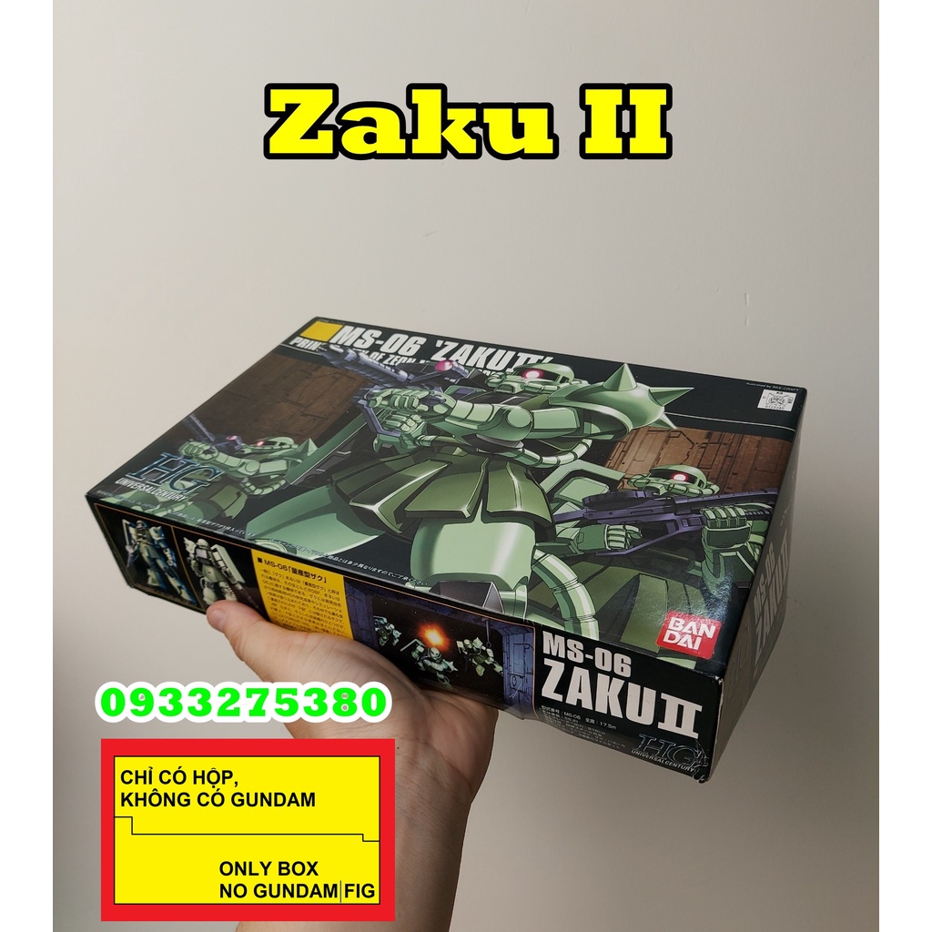 Hộp Gundam 2nd Zaku II (chỉ có hộp, không bao gồm Gundam)