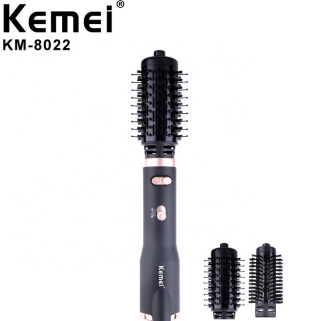 Lược Điện Sấy Uốn Tóc Tự Động Xoay 360 Độ Kemei Km 8022