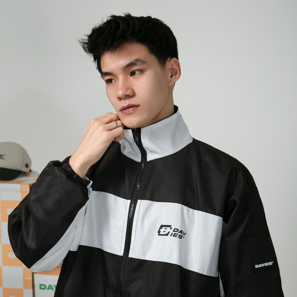 Áo khoác dù nam nữ form rộng màu đen Reverse Jacket local brand DAVIES| D30-AK4