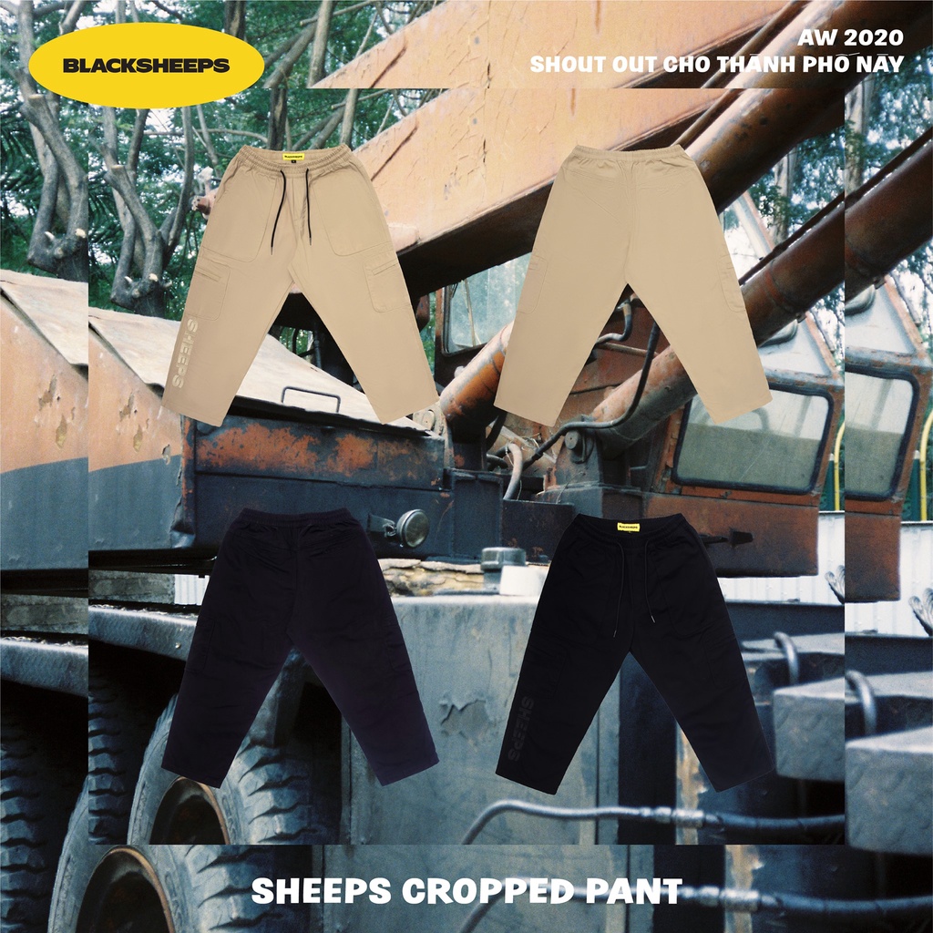 Quần Lỡ Blacksheeps Kaki Màu Kem Aka Sheeps Crop Pants - Beige