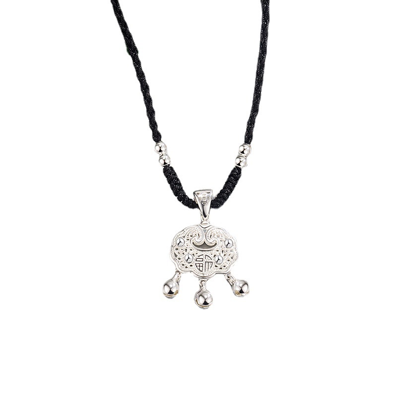 Vòng cổ Đan Tay Có Mặt Ổ Khóa Độc Đáo Thời Trang Cho Nữ