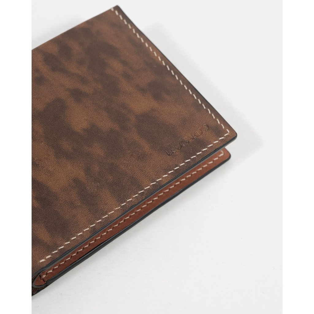 Ví Da Nam Gập Đôi Leonardo - Bifold Saturn Wallet - Da Nhập Khẩu Cao Cấp