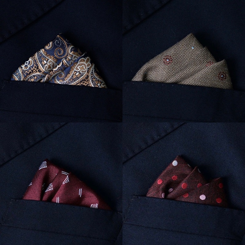 Khăn túi cài áo suit - Pocket square 23cm The Harry