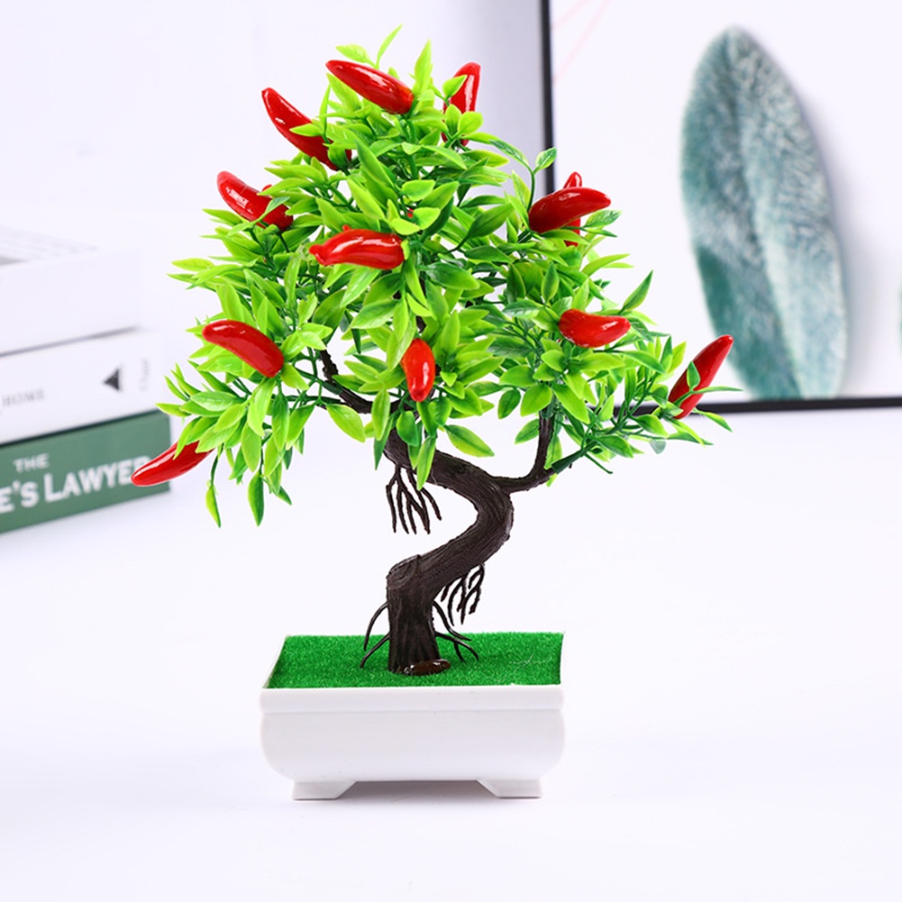1 Cây Bonsai Nhân Tạo Mini Trang Trí Nhà Hàng