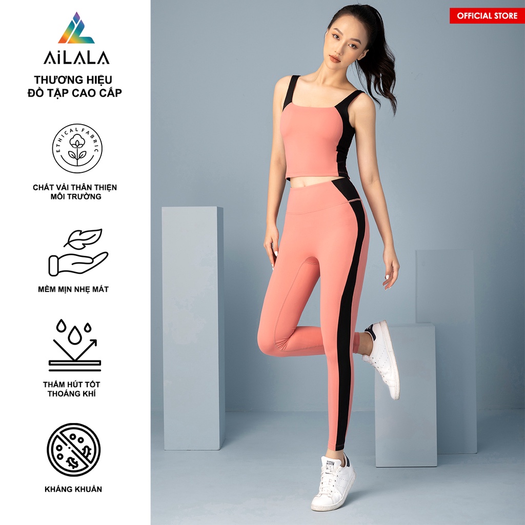 Bộ quần áo thể thao nữ AiLALA LUX16, phù hợp Yoga Gym Pilates, chất lượng cao cấp
