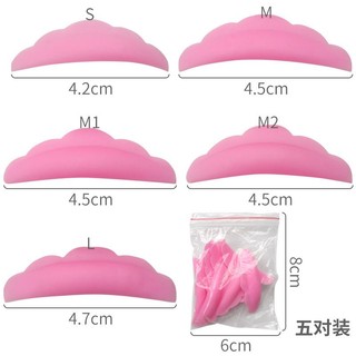 Trục uốn mi silicon colagen (Túi 5 cặp có 5 size)