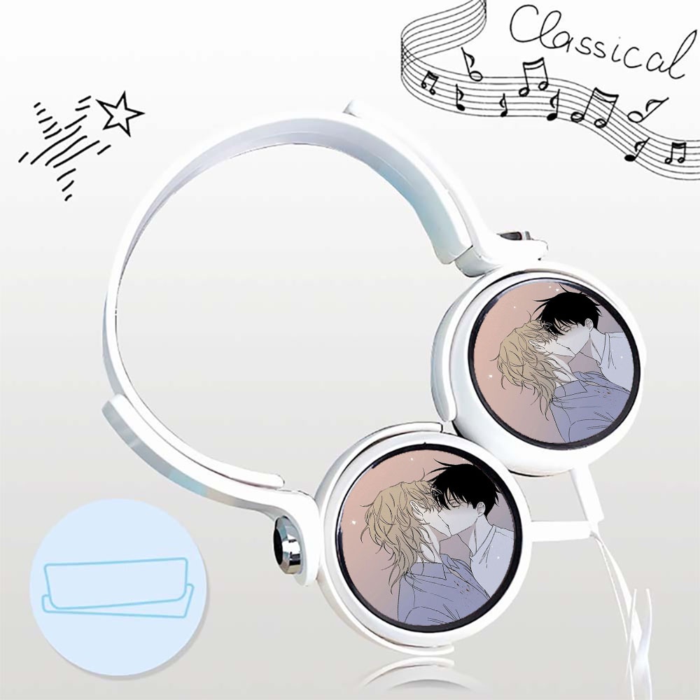 Tai nghe chụp in hình LOW TIDE IN TWILIGHT Đêm bên làn nước boylove manhwa anime chibi cắm dây tiện lợi thời trang