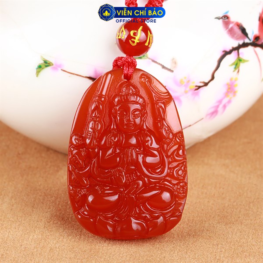 Mặt dây chuyền thiên thủ thiên nhãn đá đỏ thời trang phụ kiện trang sức Viễn Chí Bảo M200155