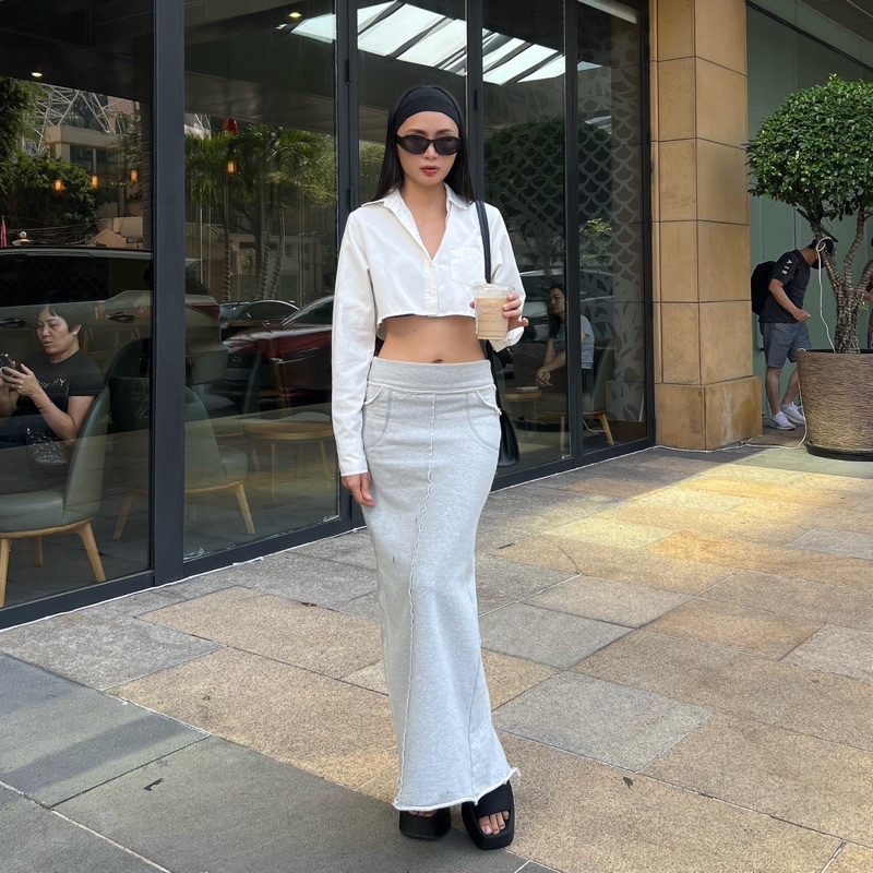 _Chân váy dài xẻ tà sau | Hozy skirt