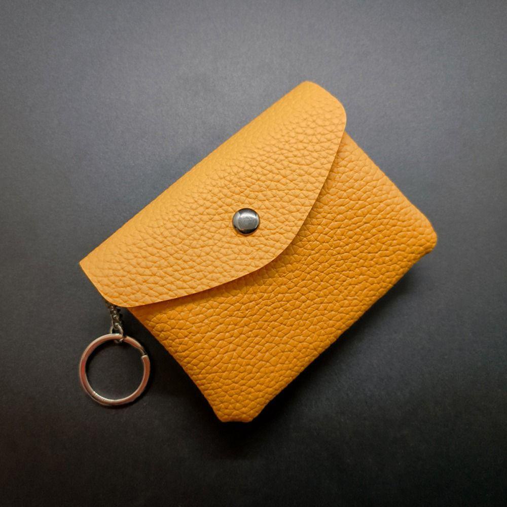 Ví Da PU Hai Lớp Có Khóa Kéo Dùng Đựng Tiền Xu Dành Cho Nam Nữ