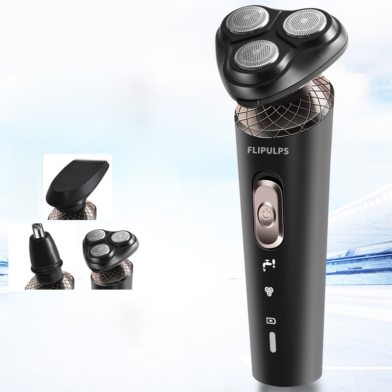 Máy cạo râu cao cấp 4in1 hàng chính hãng - chống nước chuẩn IPX7 có hiện thị phần trăm Pin