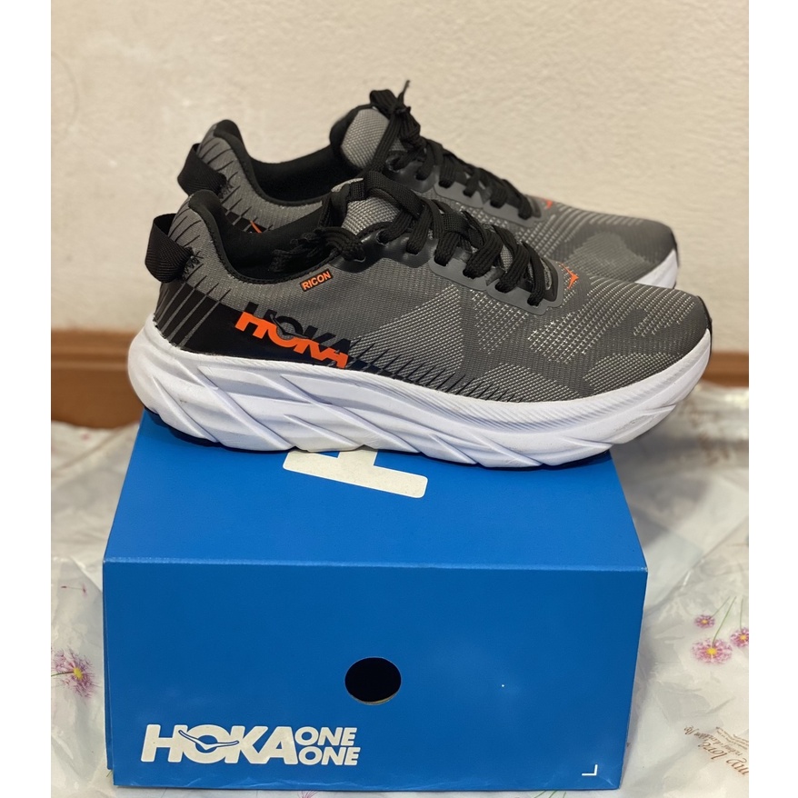 GIÀY CHẬY BỘ HOKA Xám cam-(Bền, Nhẹ, Đẹp, Êm Chân) Giay Tập Gym Dành Cho Cả Nam Và Nữ
