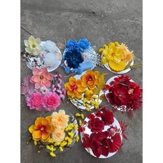 Set hoa trang trí tháp oản, tháp bánh, giỏ quà