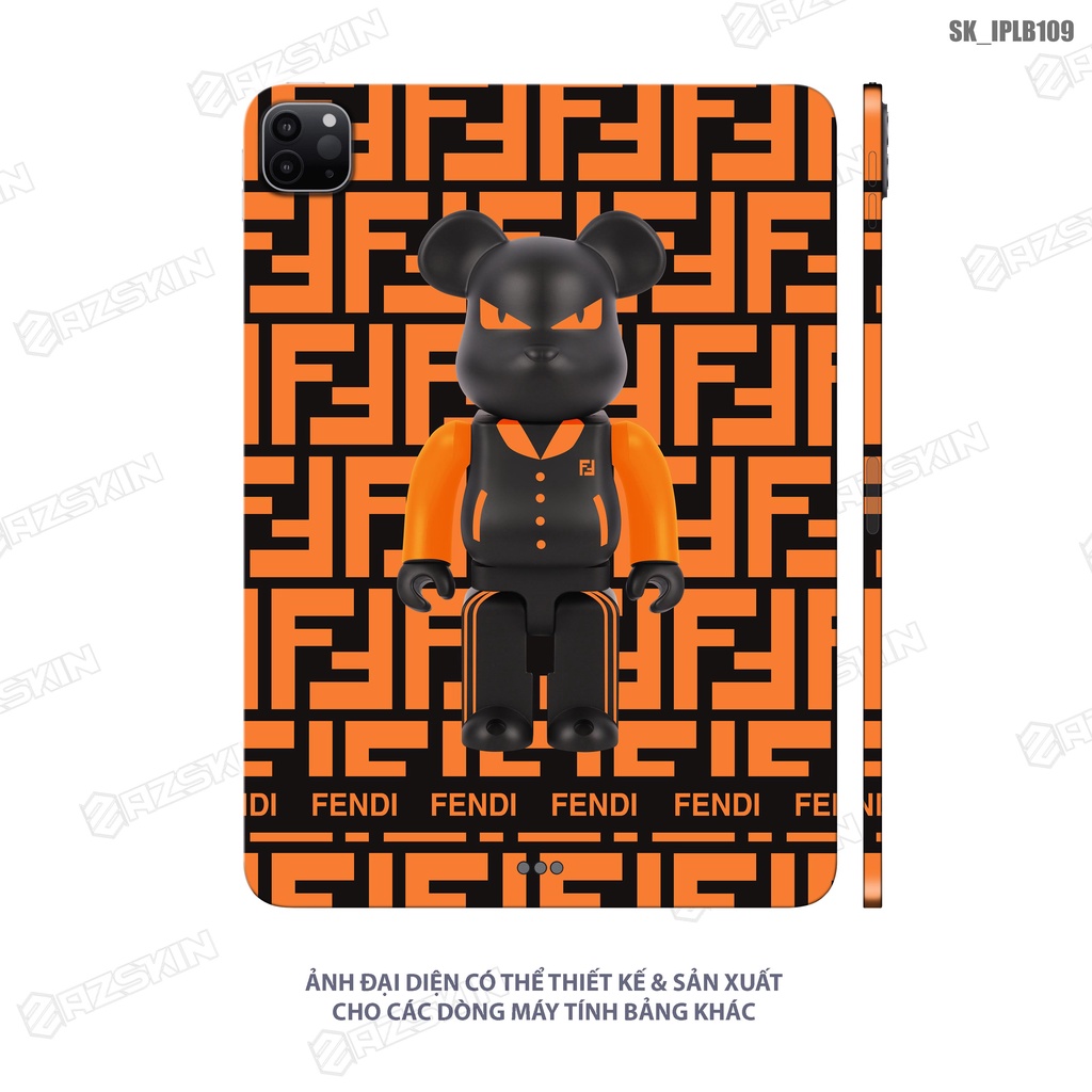Miếng Dán Skin Full Lưng Viền Fendi IPad Pro M1 2021 |SK_IPLB109| Chất Liệu Skin Cao Cấp, Khuôn Cắt CNC, Dễ Dán Tại Nhà