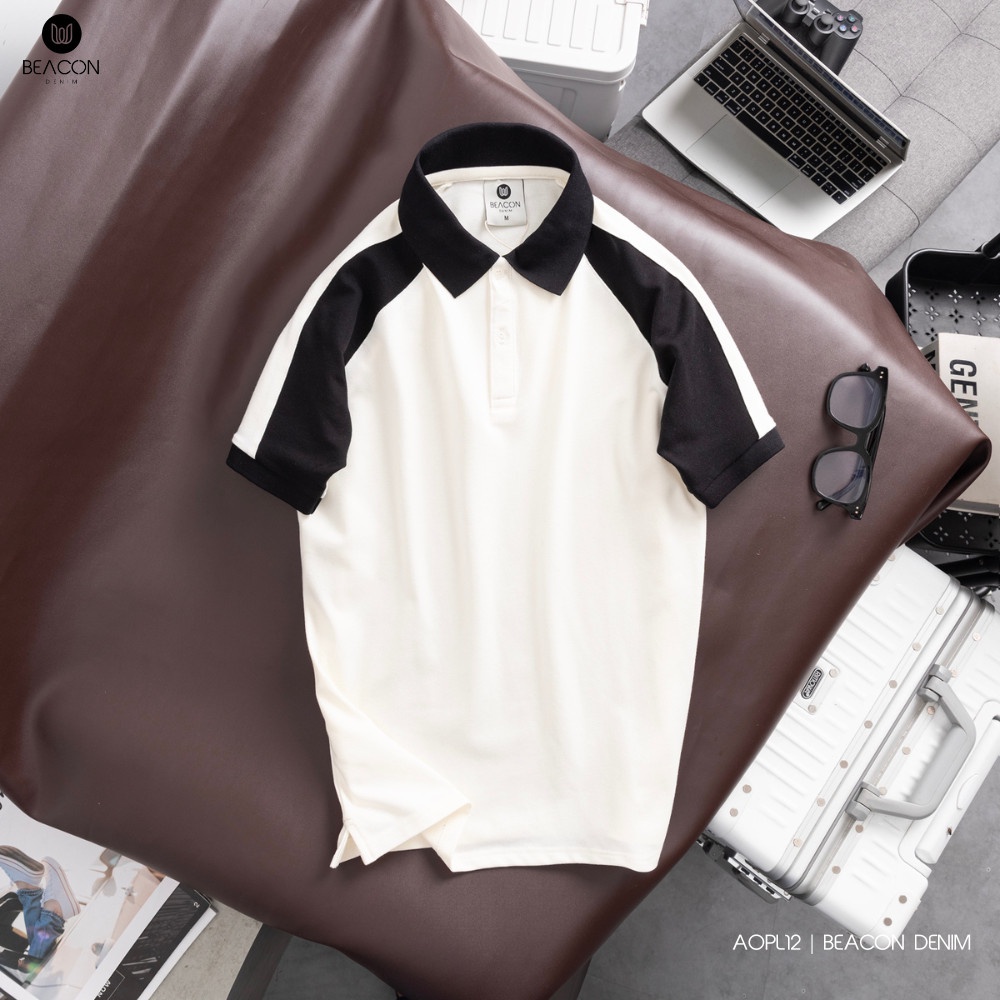 Áo Polo nam cổ bẻ chéo vai vải cotton poly nam tính, thanh lịch, sang trọng AOPL12 - BEACON DENIM