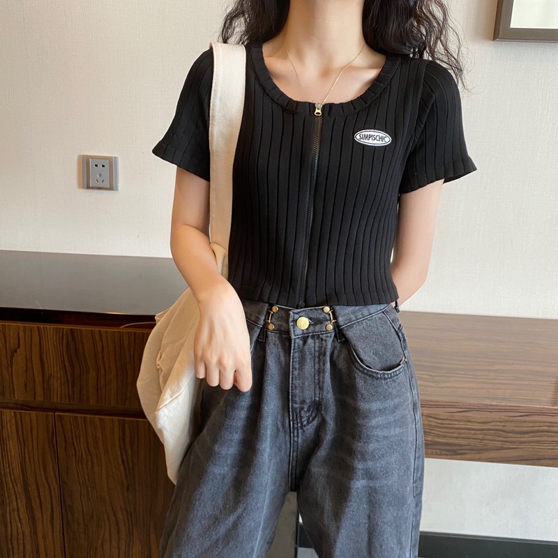 NRVP Áo Thun Nữ Ngắn Tay Gợi Cảm Thời Trang Mùa Hè Hàn Quốc 2023