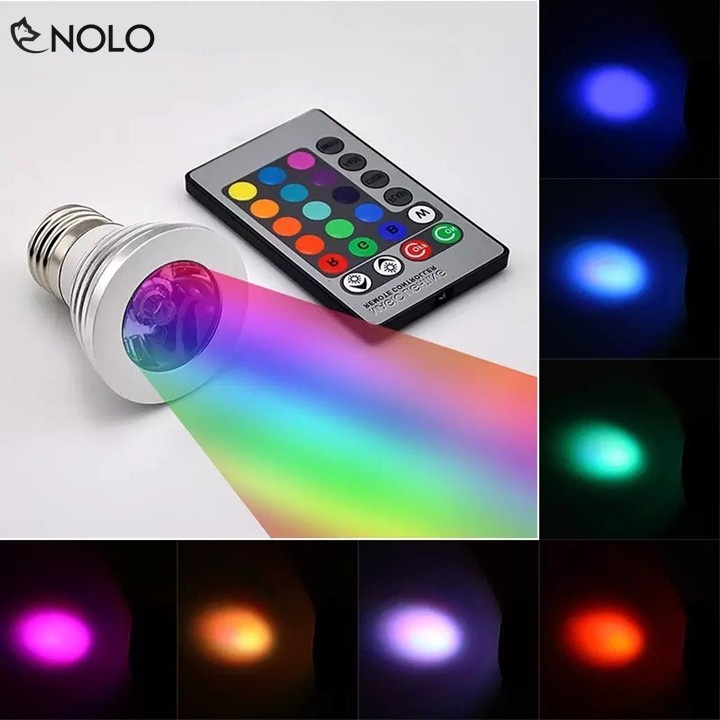 Đèn Tròn Đèn Tháp Có Remote Điều Khiển Chỉnh Nhiều Màu Chui Cắm E27