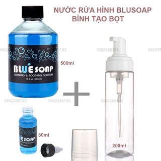 Bình Tạo Bọt -Nước rửa Bluesoap nhỏ hỗ trợ anh em  art Tattoo