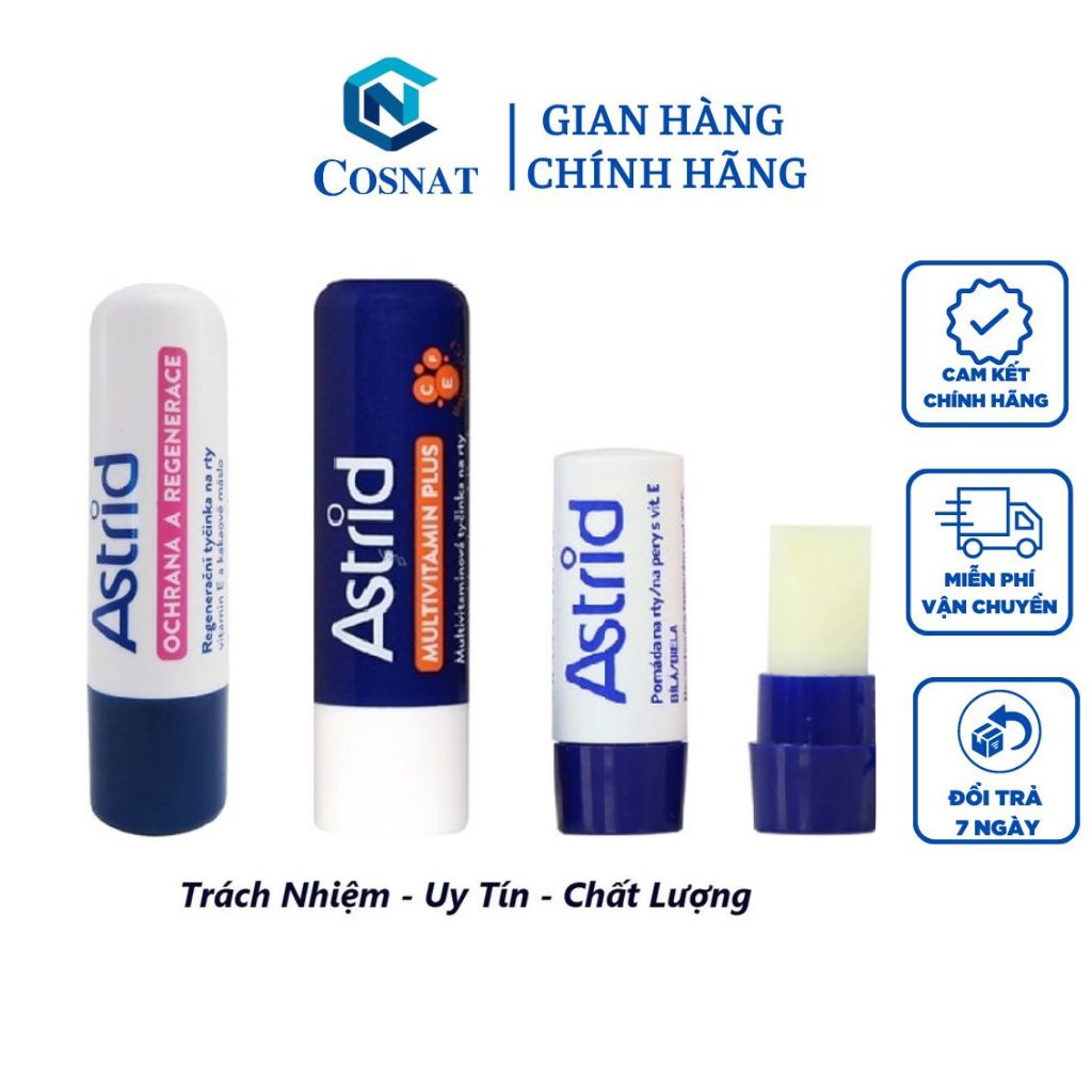 Son Dưỡng Môi Mỡ Hươu Astrid Multivitamin tẩy da chết, tái tạo môi mềm, dưỡng ẩm căng mọng