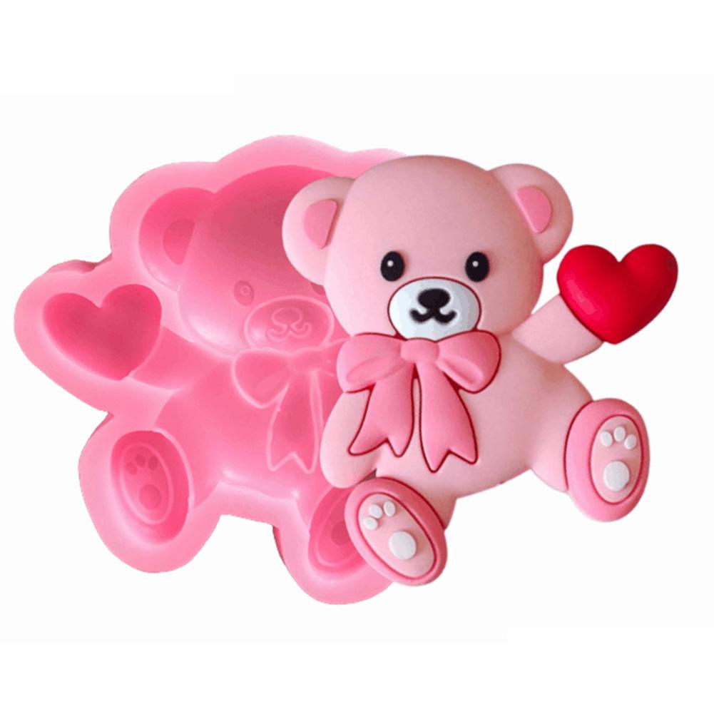 Khuôn Silicone Làm Bánh Hình Đầu Gấu Teddy Xinh Xắn Y4V2