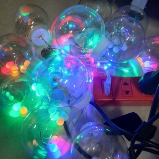 Dây đèn LED chớp banh 12 bóng nháy đủ màu