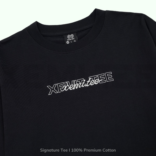 Áo thun local brand Xemi.tee form unisex dòng Signature Tee ver 1.0 giá rẻ màu đen