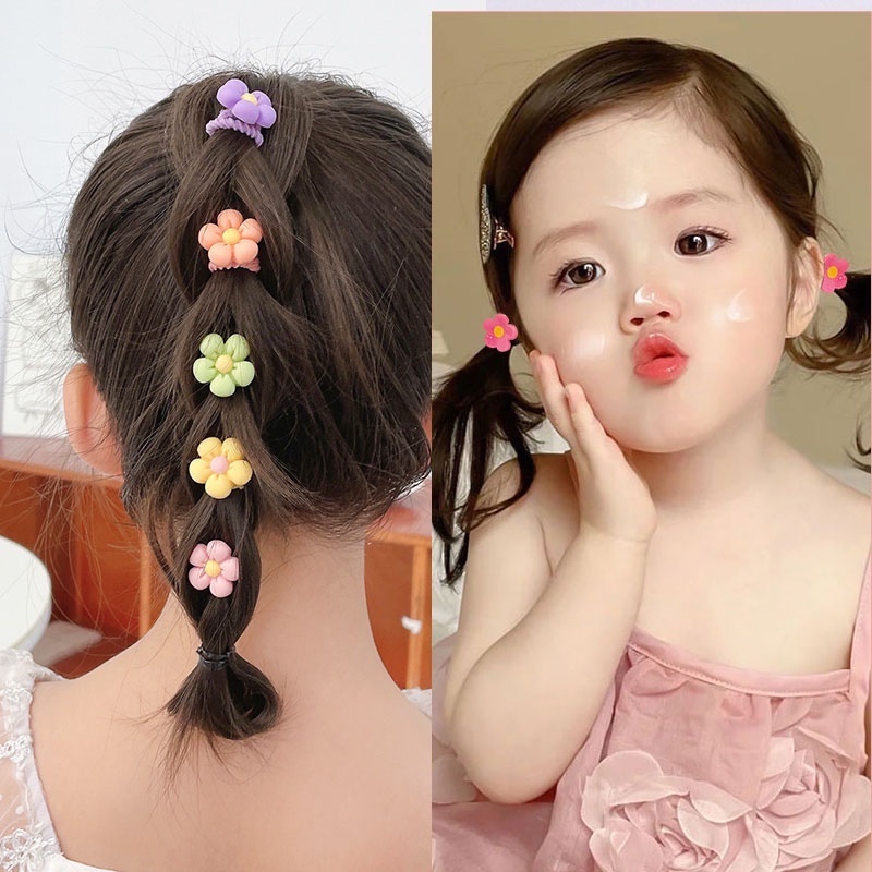 Dây Buộc Tóc Cao Su Họa Tiết Hoạt Hình Phong Cách Hàn Quốc Cho Bé Gái