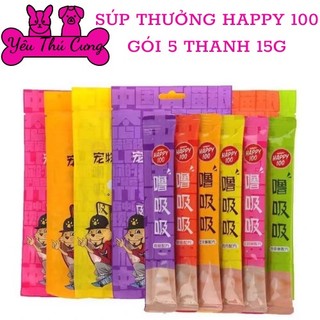 Súp thưởng cho mèo túi 5 ống (Happy 100)-YÊU THÚ CƯNG
