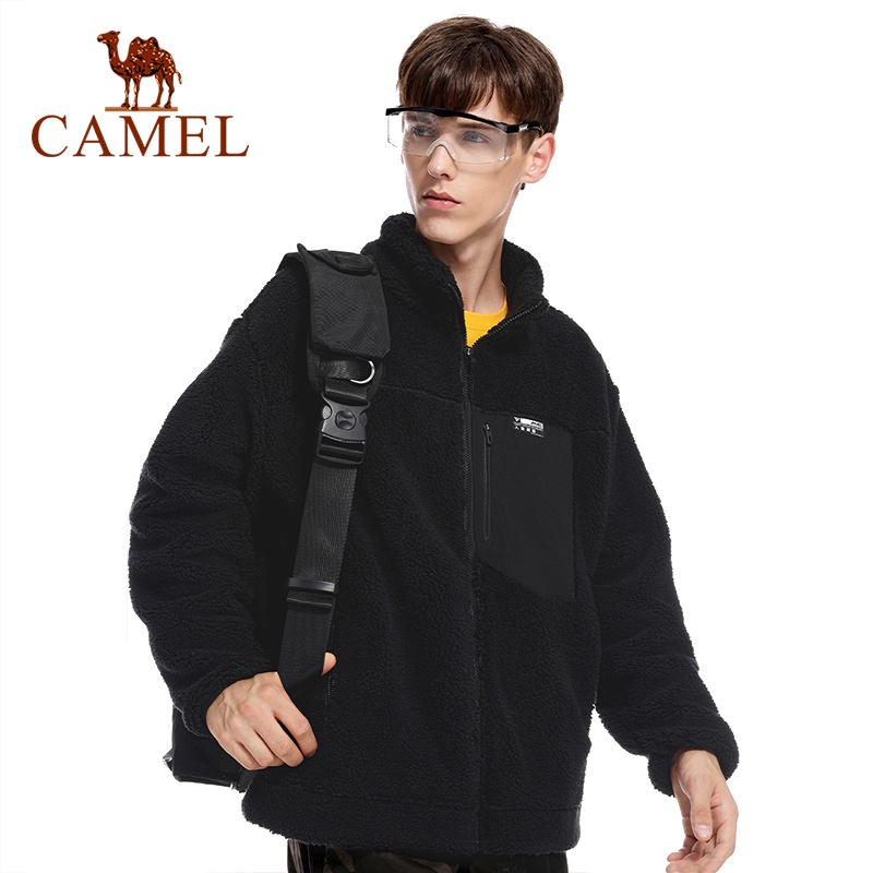 Áo khoác lông cừu CAMEL giữ ấm phong cách thời trang cho nam
