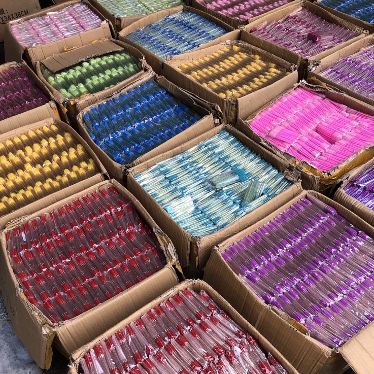 Chổi chải mi kim tuyến túi 50 cây_dụng cụ nối mi_ Huy Hoàng Mi