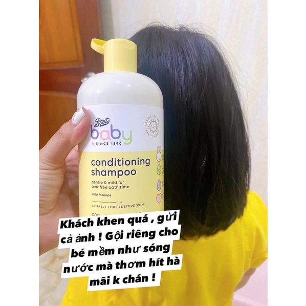 Gội tắm xả cho bé Boots UK 500ml