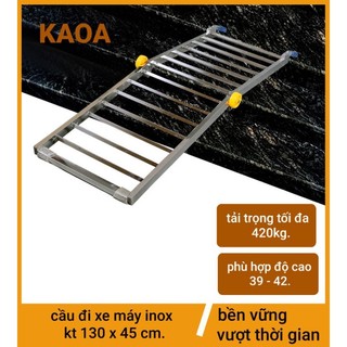 Thang dắt xe máy inox. kt 130x45cm