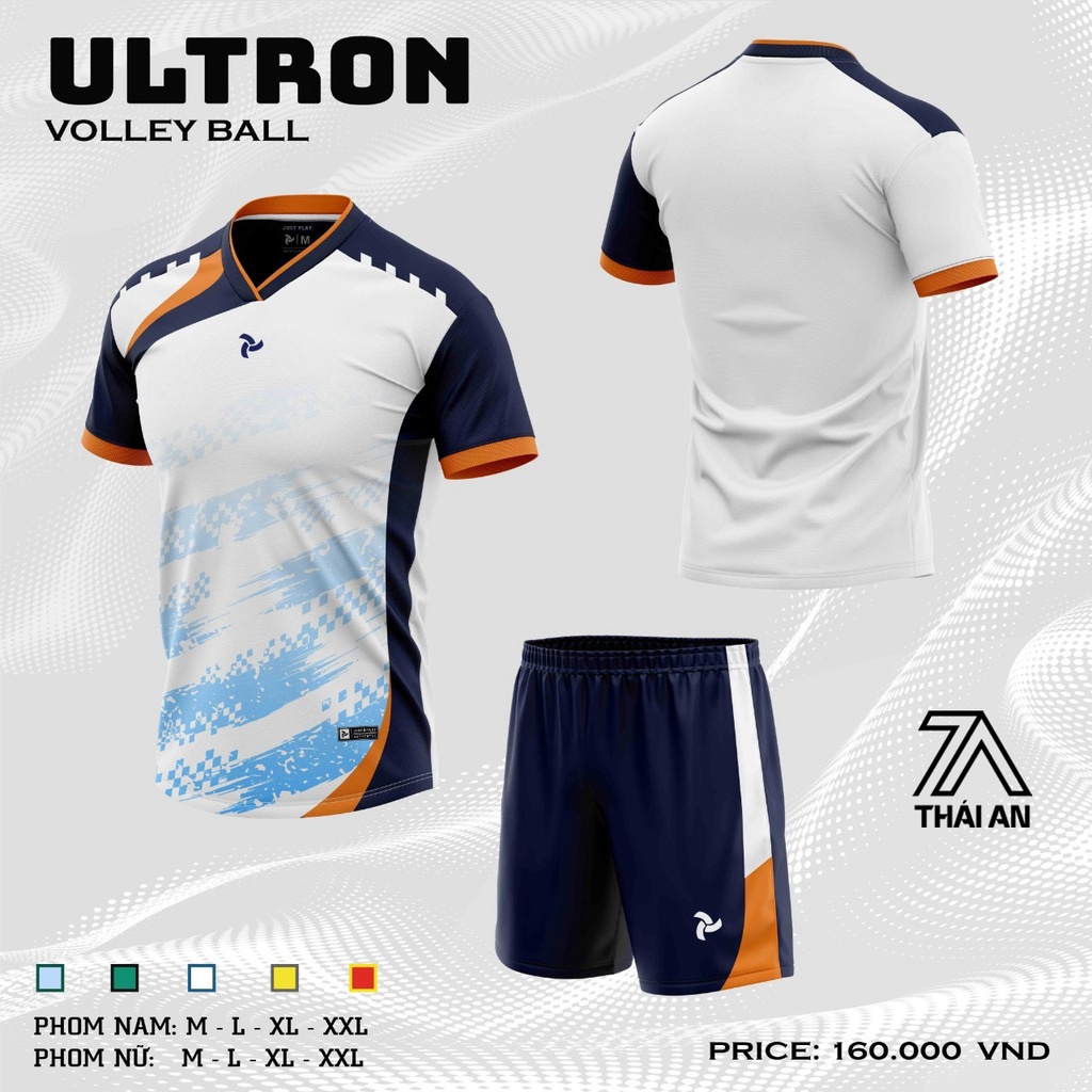 Quần áo bóng chuyền, đồ bóng chuyền không logo ULTRON,mẫu mới vải thun lạnh cao cấp