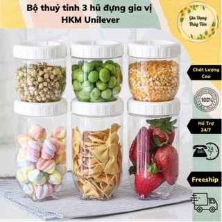 Bộ thuỷ tinh 3 hũ đựng gia vị HKM Unilever