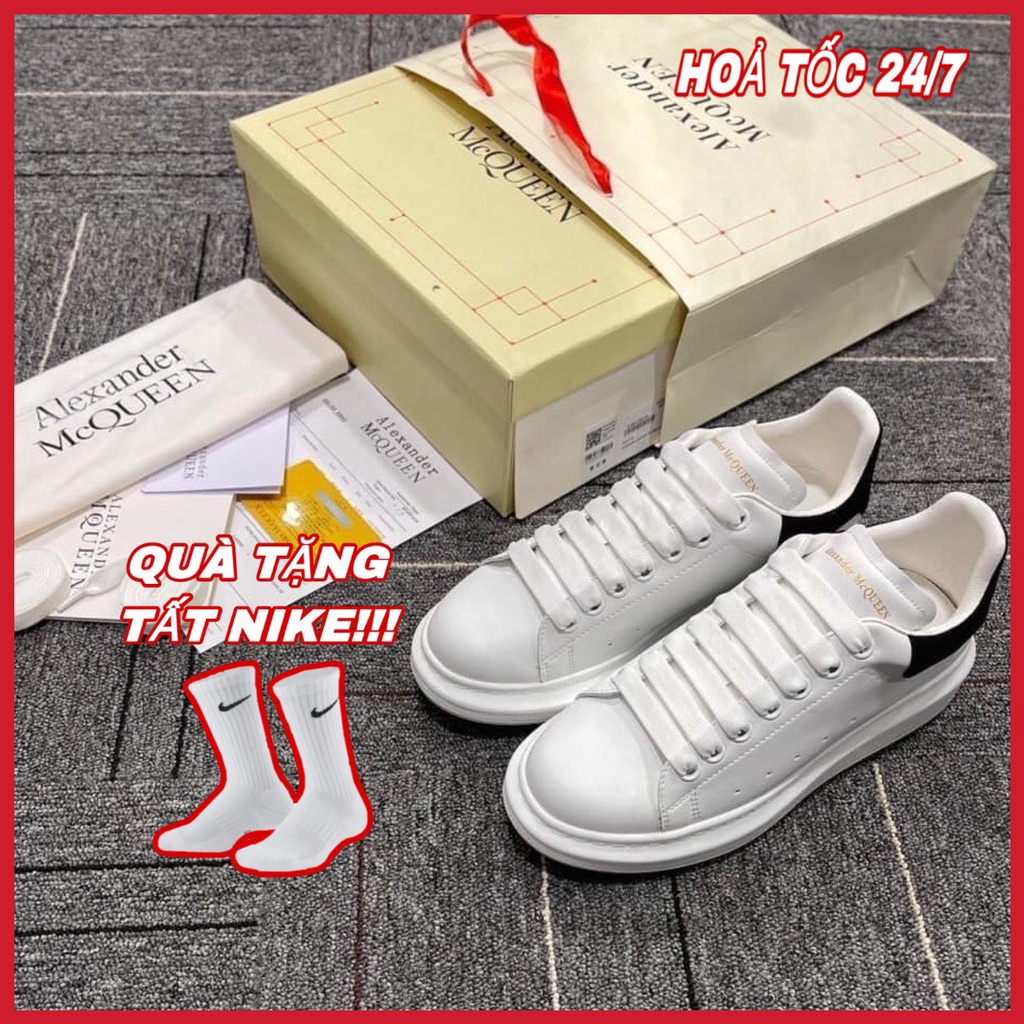 Giày Sneaker_MC Queen trắng nhung hàng đẹp đủ size nam nữ 36-43 full box bill