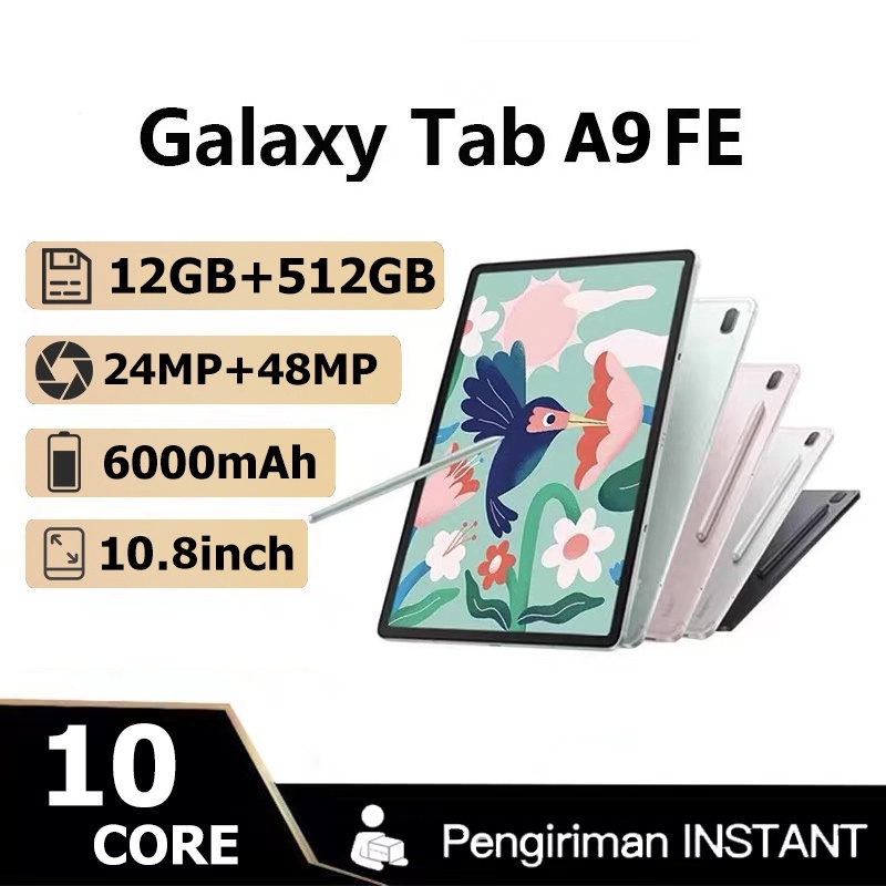 【COD】Máy tính bảng Galaxy Tab A9 FE Hàng Chính Hãng 12+512GB 10.8-inch lướt web, youtube, học tập giá rẻ (4G + Wifi )