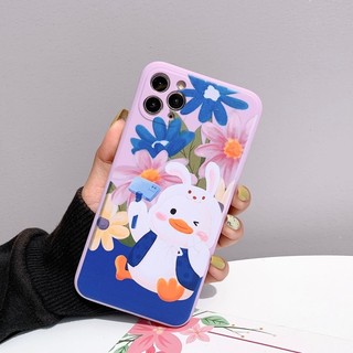 Ốp Lưng Silicon Màu Iphone/Android Bảo Vệ Camera Flowers And Ducks
