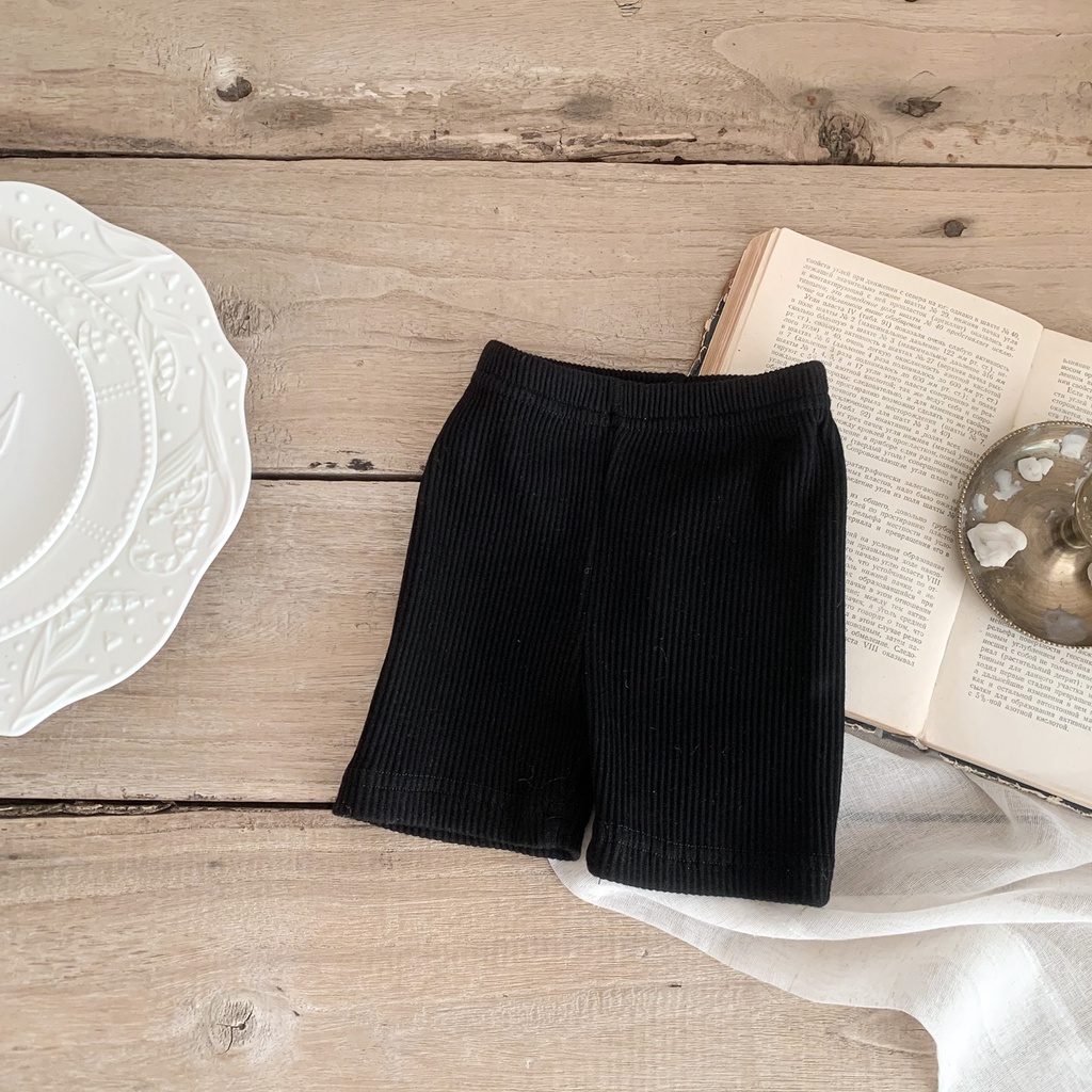 Quần Short Thể Thao Bằng Cotton Màu Trơn In Họa Tiết Kẻ Sọc Thời Trang Dành Cho Bé Trai Gái 0-2 Tuổi