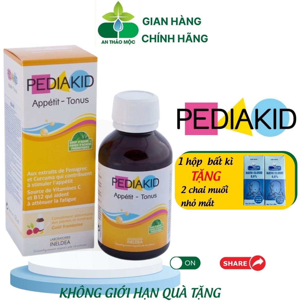 Siro Ăn Ngon PEDIAKID Appétit Tonus 125ml Kích Thích Bé Tiêu Hóa Tốt Thèm Ăn Tăng Cường Sức Khỏe