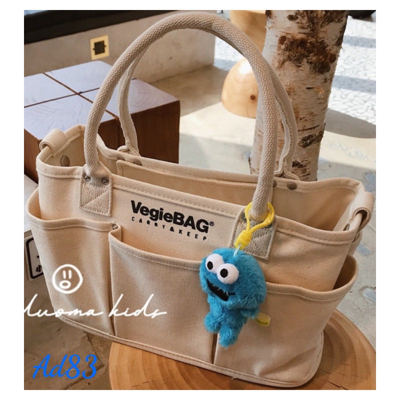 TÚi Bỉm Sữa đang năng VEGEBAG size đại cho mẹ thoải mái đựng đồ cho bé
