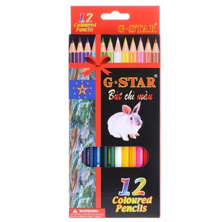 Bộ bút chì màu gỗ 12 cây loại dài