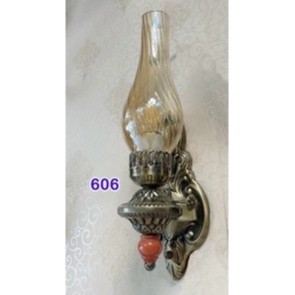 Đèn trang trí gắn tường hình đèn dầu T606 màu đồng,đui xoáy E27,Đã kèm bóng đèn led ánh sáng vàng