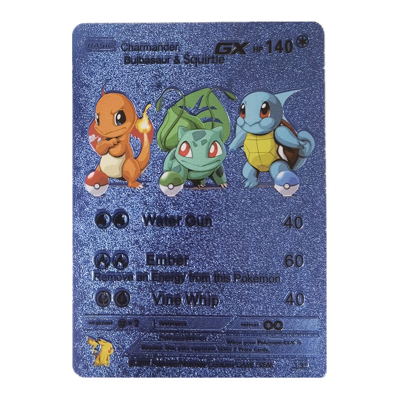 Set 10 / 54 Thẻ Bài Pokemon Nhiều Màu Sắc Bằng Kim Loại Cho Bé